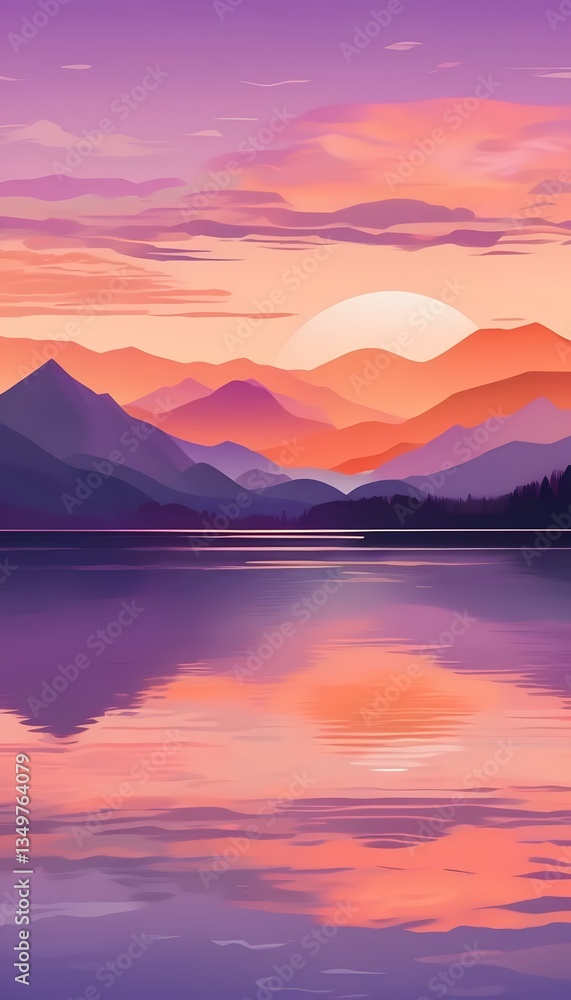 Ethereal Twilight: A Scenic Water Landscape Ethereal Twilight: A Scenic Water Landscape