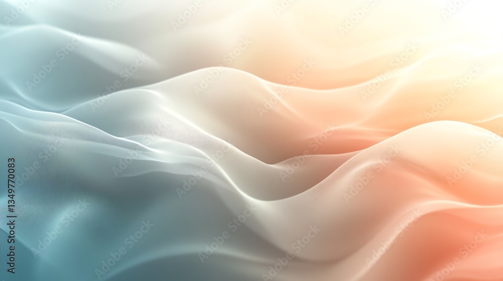 Obraz premium Abstract Wavy Surface Texture in Gradient Colors Background for Presentations