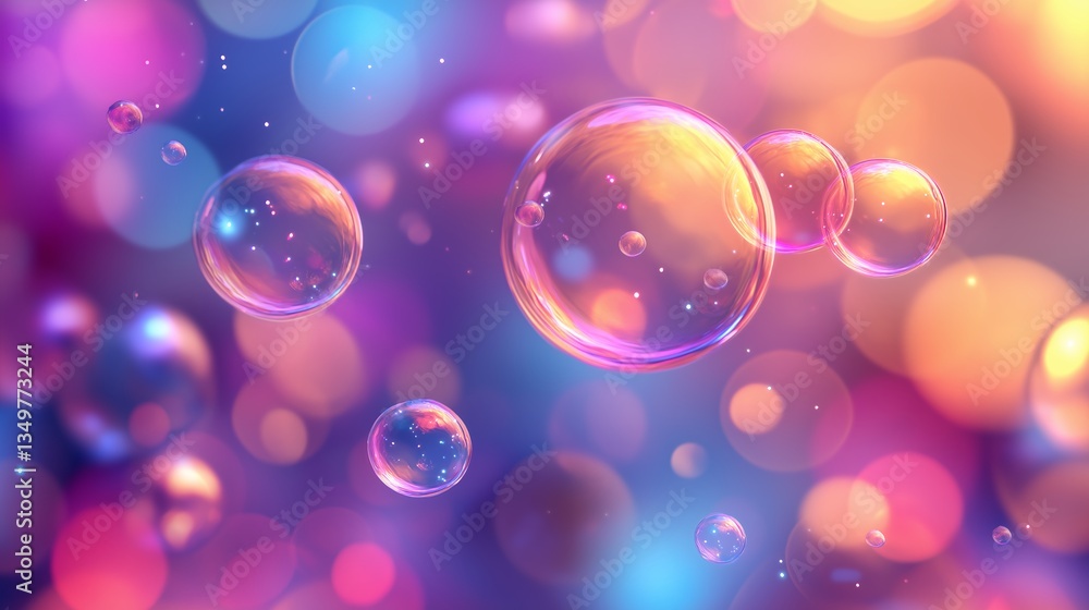 A bokeh effect image with bubbles in shades of blue, purple, and orange creating a cheerful and celebratory abstract background A bokeh effect image with bubbles in shades of blue, purple, and orange creating a cheerful and celebratory abstract background