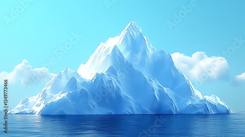 Wallpaper Mural Majestic Iceberg Floating in Calm Ocean Under a Clear Blue Sky Torontodigital.ca