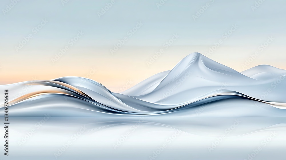 Abstract Snowy Mountain Landscape. Abstract Snowy Mountain Landscape.