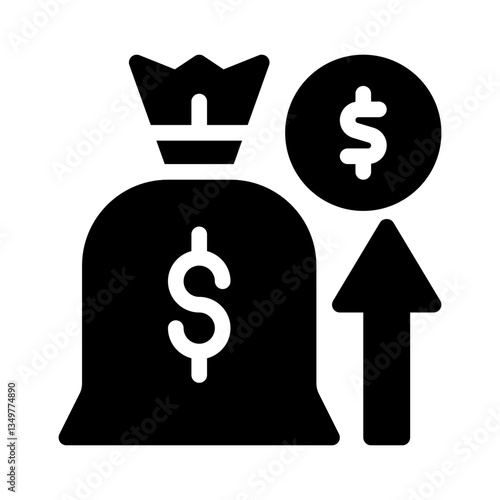 fundraising glyph icon