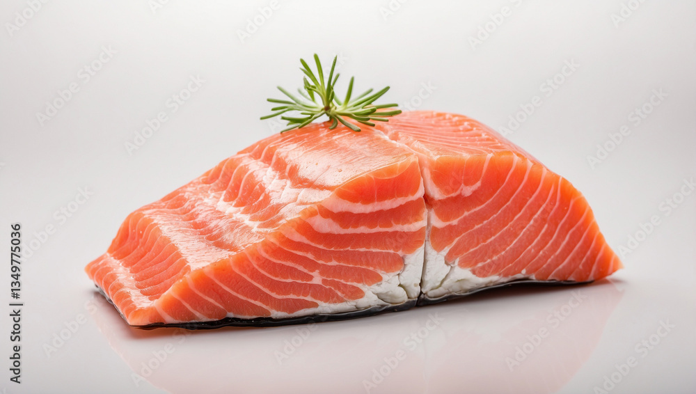 Premium Raw Salmon Fillet Isolated on a White Background - Ideal for Healthy Recipes Premium Raw Salmon Fillet Isolated on a White Background - Ideal for Healthy Recipes