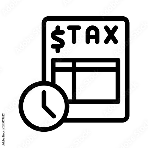 tax deadline line icon