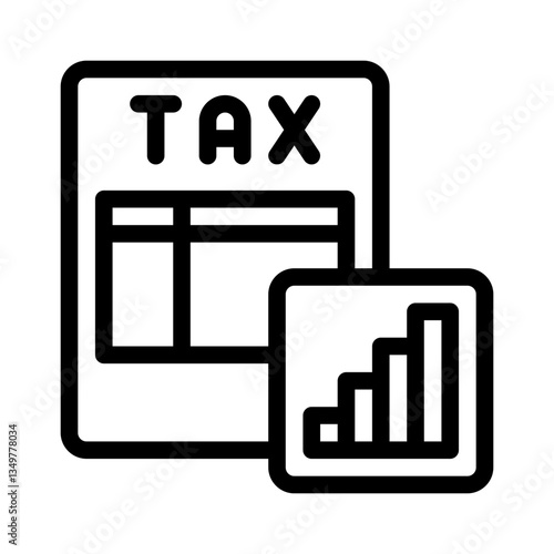 taxable income line icon