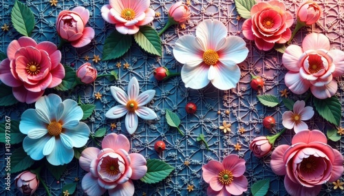 Wallpaper Mural Delicate floral lace, intricate interwoven threads, art, doily, black Torontodigital.ca