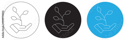 Eco-friendly nature protection symbols