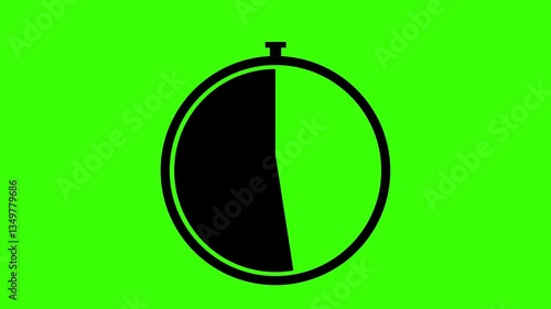 High-Precision Digital Stopwatch with Green Screen for Chromakey Effects and Clear Modern Display