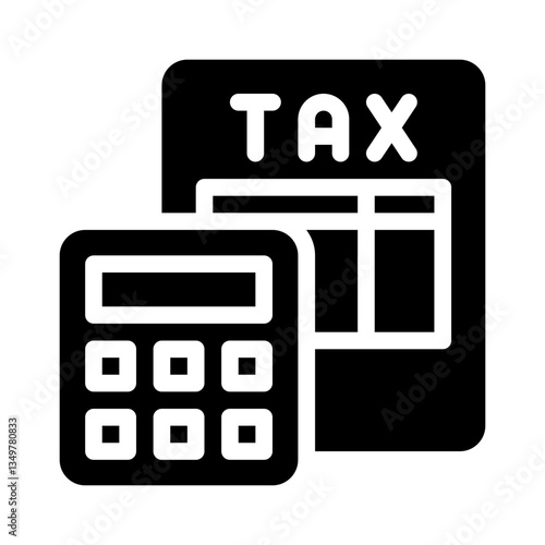 tax calculator glyph icon