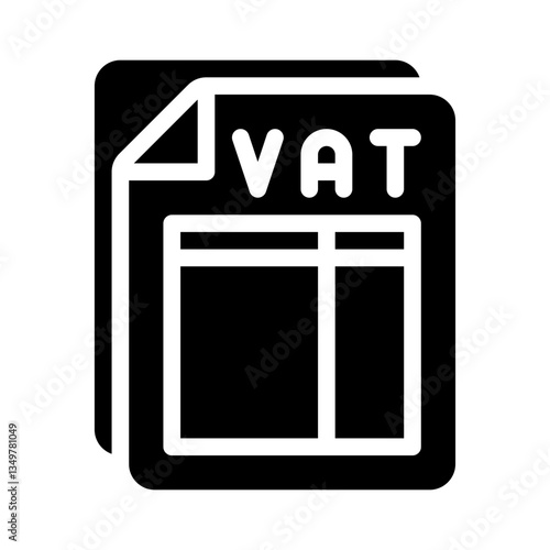 VAT glyph icon
