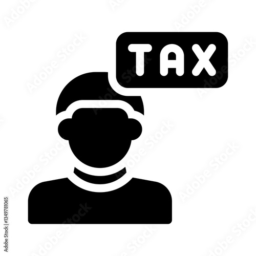 taxpayer glyph icon