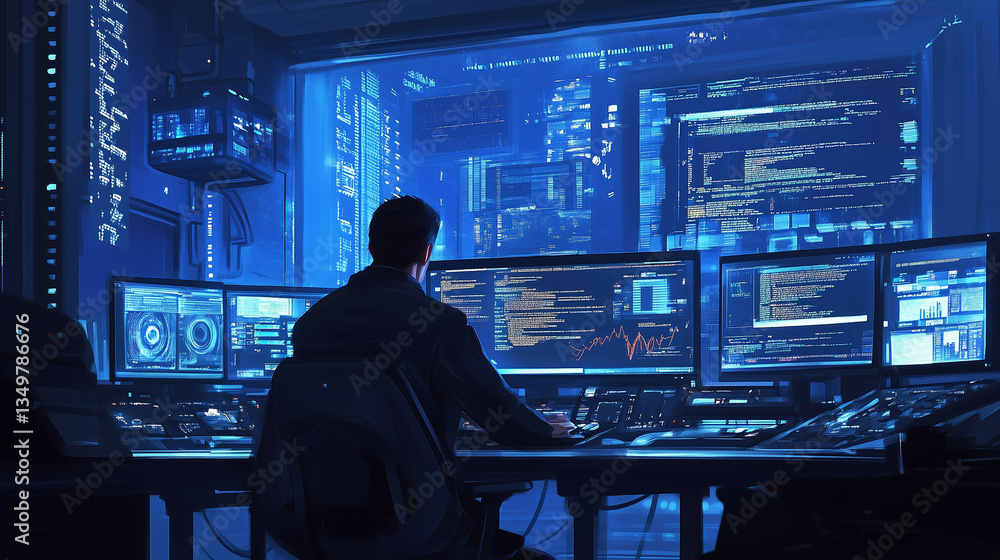 A programmer is working in front of a computer A programmer is working in front of a computer