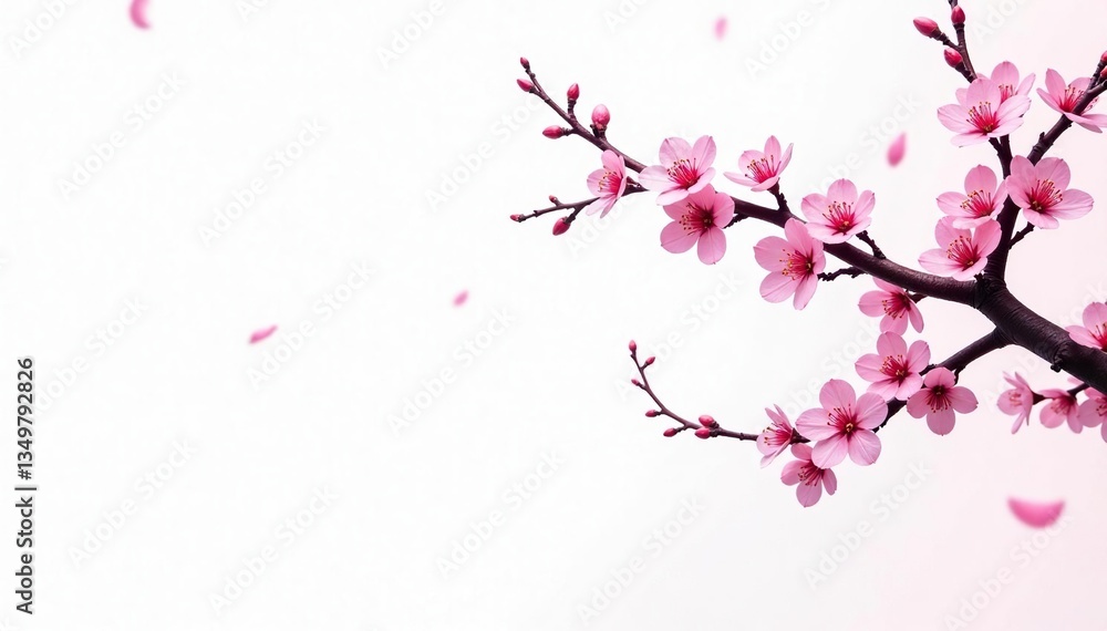 Intricate sakura branches, stylized design, white background , sakura, texture, repeat Intricate sakura branches, stylized design, white background , sakura, texture, repeat