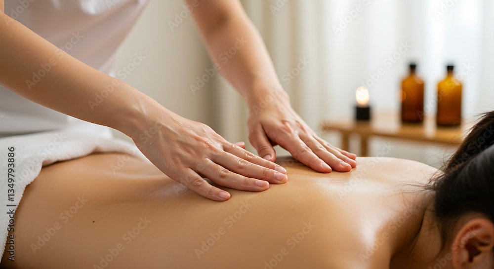 Naklejka premium woman having a massage