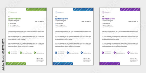 Clean professional letterhead vector template design. Simple corporate letterhead design for business company.