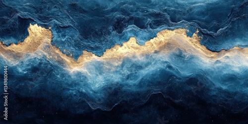 Sharp transition from sky blue to indigo, cool with a sandy feel