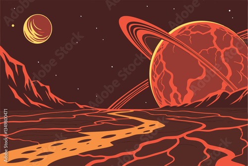 36 fiery planet, molten surface, glowing lava, cosmic sphere, hellish world, volcanic landscape, red-hot celestial body, planetary inferno, scorching heat, magma crust, blazing orb, astronomical pheno