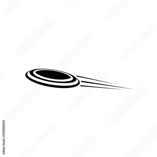 Flying disc vector flat icon. Isolated frisbee golf emoji illustration