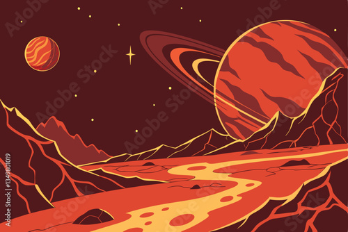 36 fiery planet, molten surface, glowing lava, cosmic sphere, hellish world, volcanic landscape, red-hot celestial body, planetary inferno, scorching heat, magma crust, blazing orb, astronomical pheno