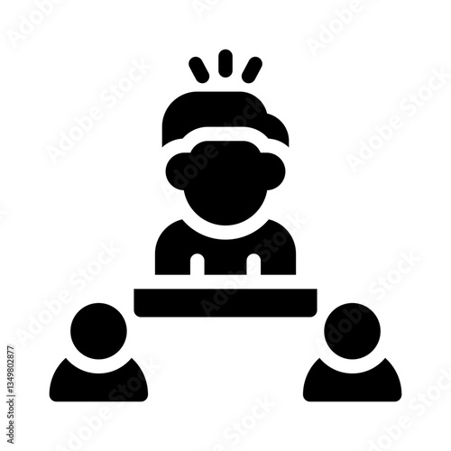 mentorship glyph icon