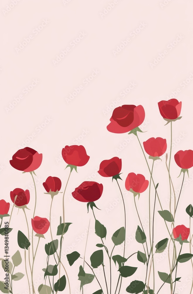 Floral Background of Red Roses Floral Background of Red Roses