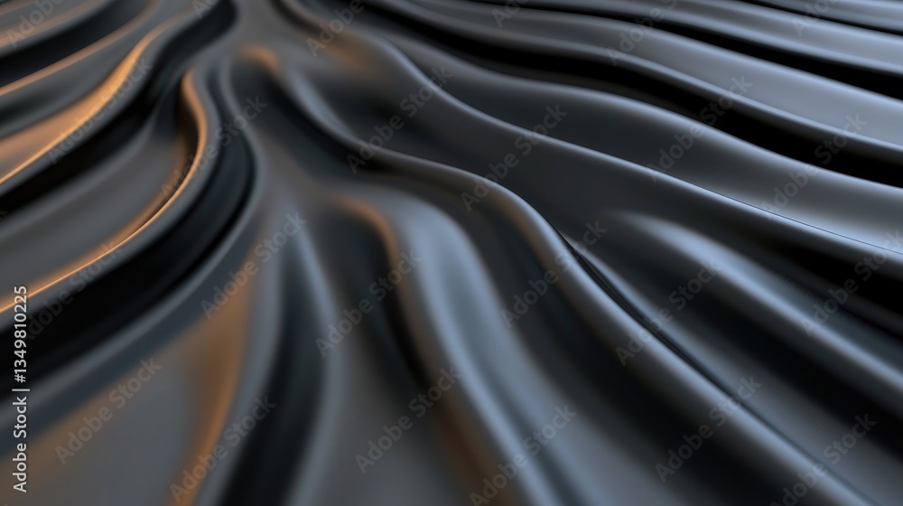 Fototapeta premium Abstract drapes of dark fabric