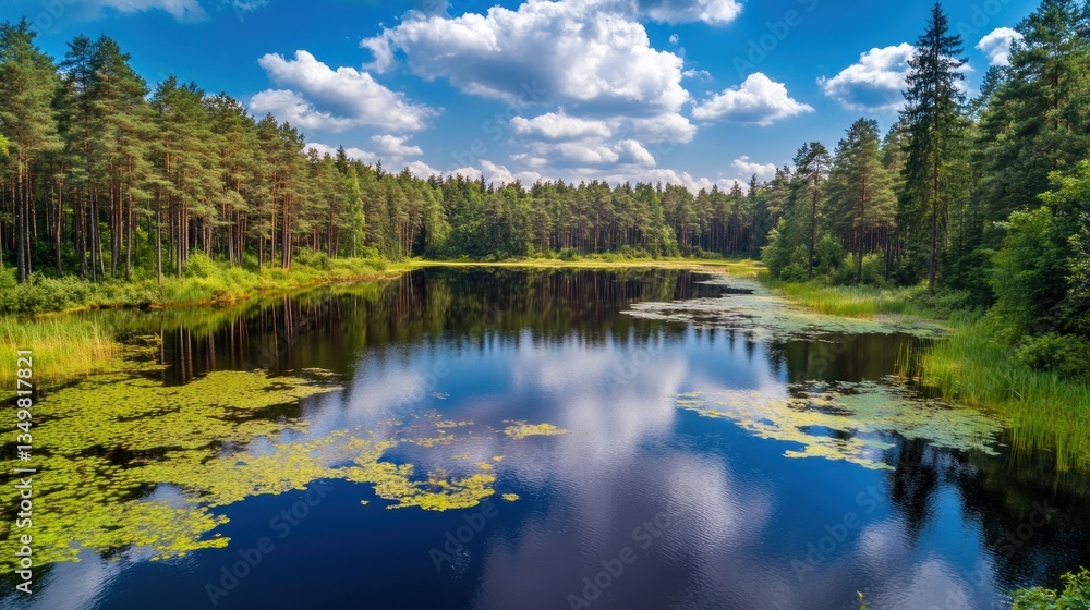Fototapeta premium Tranquil Forest Lake