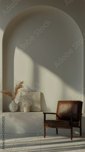 Minimalist Interior Design With a Cozy Chair and Decorative Elements