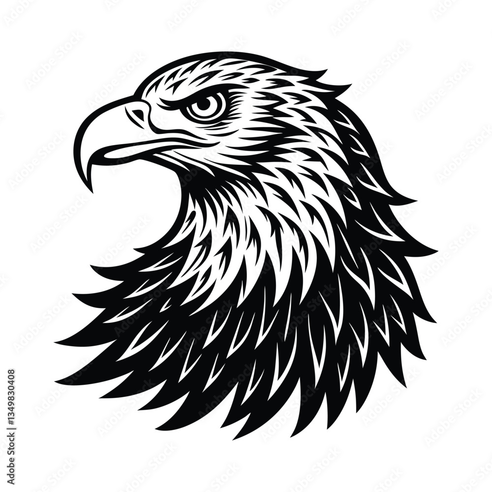 Fototapeta premium eagle head vector illustration