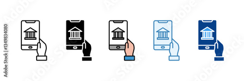Ebanking  Icon Set Multiple Style Collection