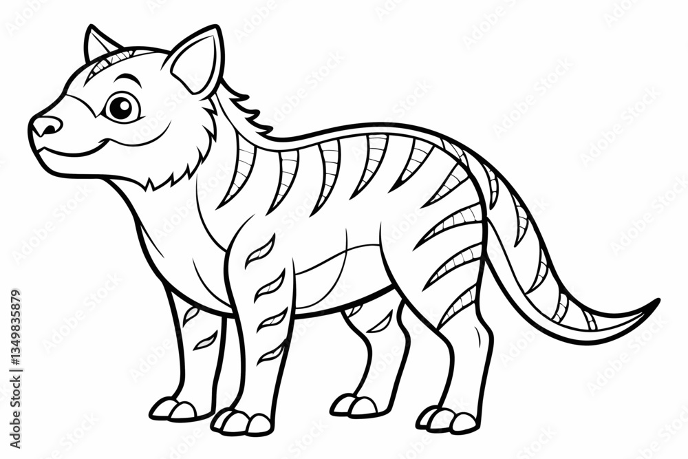 Fototapeta premium coloring page line art black sihouette vector