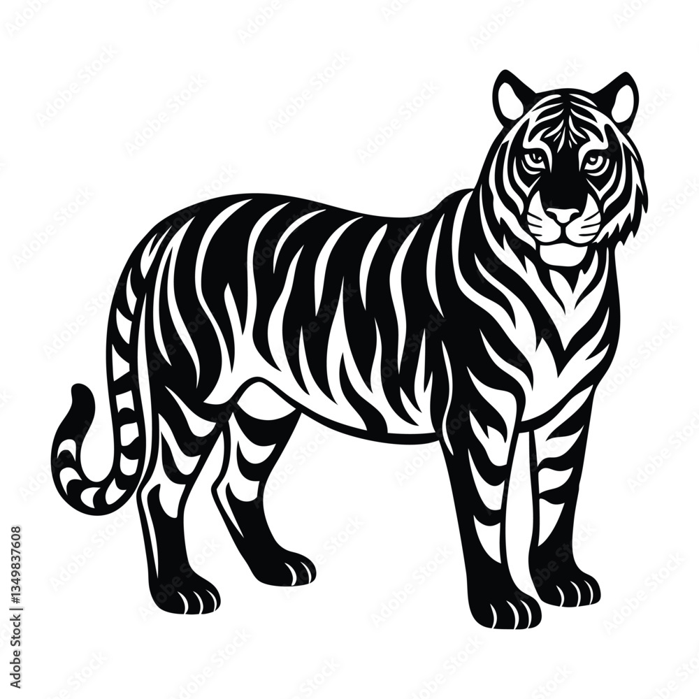 Obraz premium tiger vector illustration