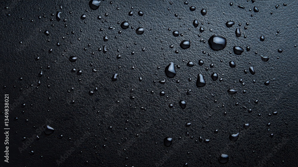 Mesmerizing macro photography, water droplets on a black background reveal intricate details and reflections Mesmerizing macro photography, water droplets on a black background reveal intricate details and reflections