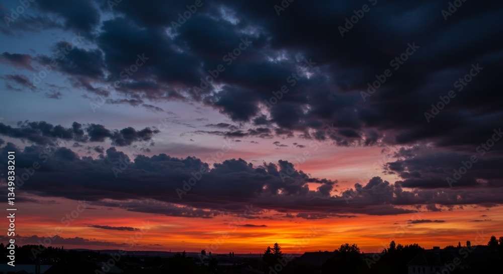 Spectacular Cloudscape Displaying Vibrant Colors at Dusk, with Dark and Light Shades Spectacular Cloudscape Displaying Vibrant Colors at Dusk, with Dark and Light Shades