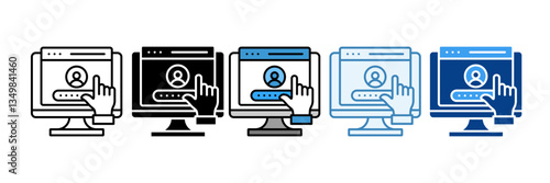 Account  Icon Set Multiple Style Collection