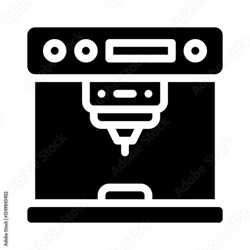3D printing glyph icon
