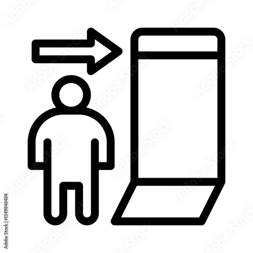 evacuation line icon