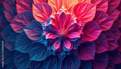 Wallpaper Mural Intricate tessellation of geometric shapes, vibrant hues , triangle, vibrant Torontodigital.ca