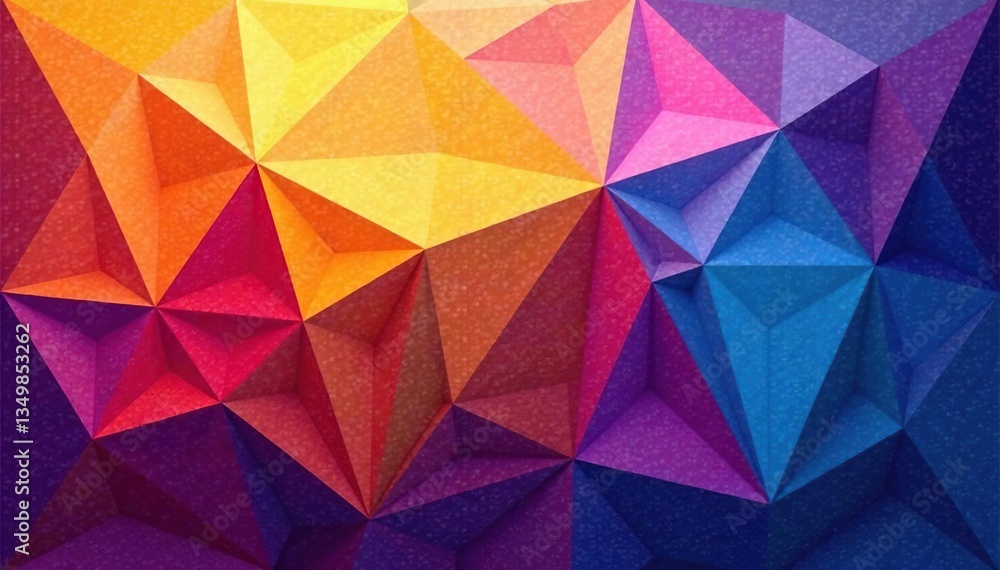 Obraz premium Geometric mosaic, sharp angles, vibrant colors , seamless, colorful