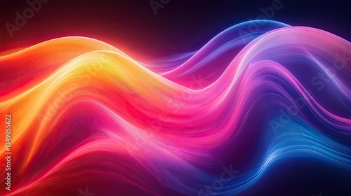 Wallpaper Mural Abstract vibrant flowing lines. Dynamic colorful waves. Possible use in design, backgrounds, and digital art Torontodigital.ca