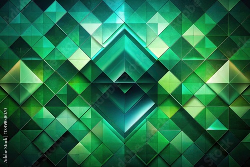 Abstract Green Diamond Pattern Background, Geometric Shapes, Diagonal Stripes, Triangle, Square, Design, Wallpaper, Texture