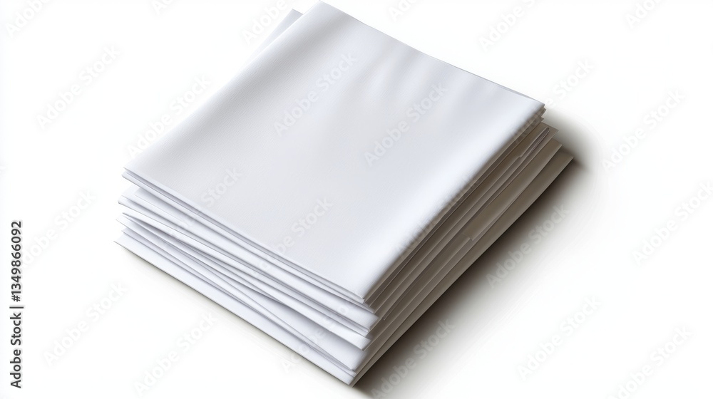 Stacked White Paper Sheets on Clean Surface in Soft Natural Light Stacked White Paper Sheets on Clean Surface in Soft Natural Light
