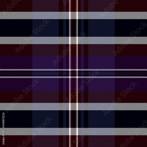 Elegant purple, maroon, and navy plaid pattern.  Perfect for textile design, fashion, or website backgrounds.  This richly textured image evokes a sense of sophisticated style and tradition.