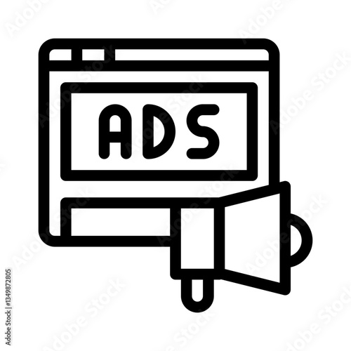 digital advertising line icon