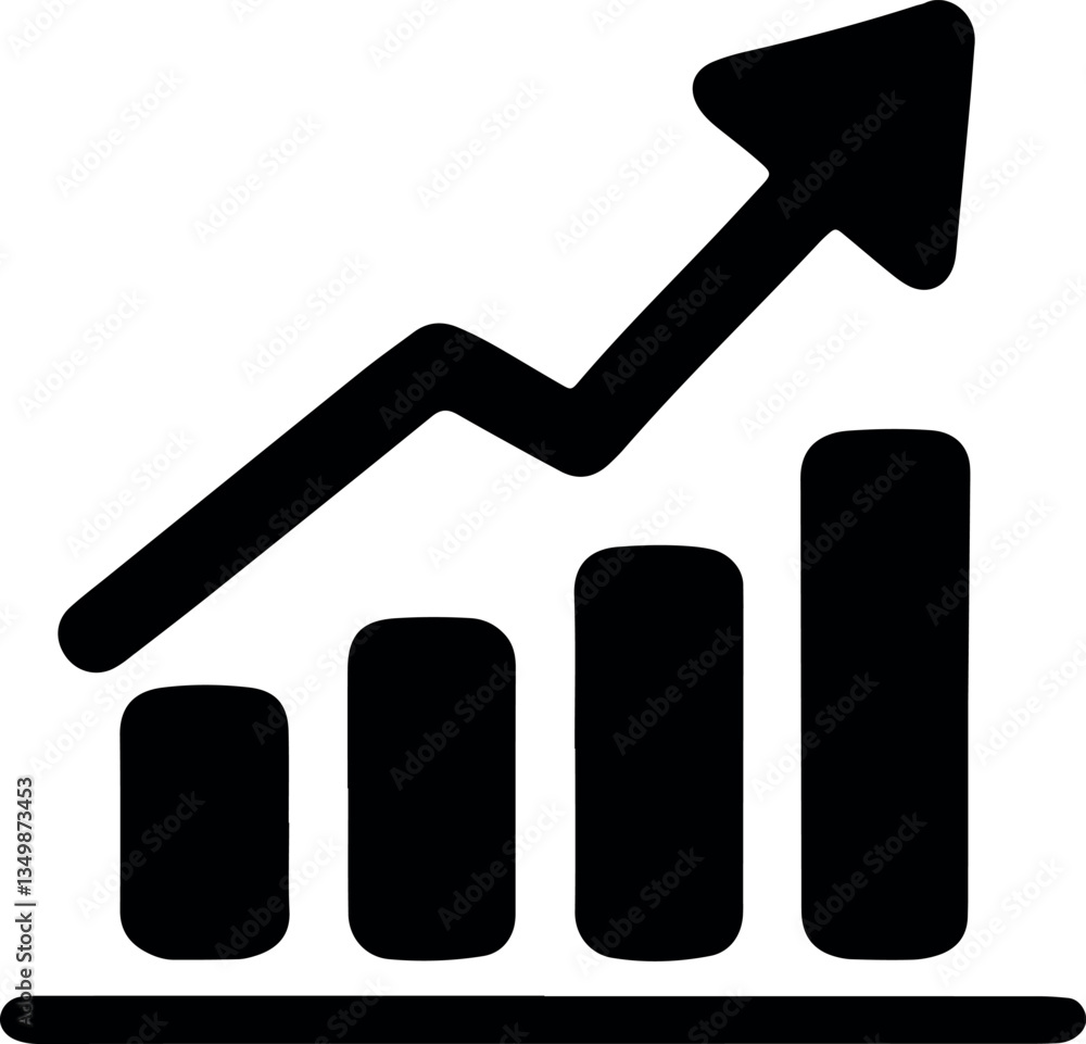 Declining Graph Icon – Business and Financial Downtrend Symbol Declining Graph Icon – Business and Financial Downtrend Symbol