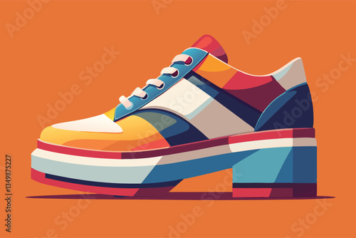 Colorful Platform Sneakers. A Bold Fashion Statement