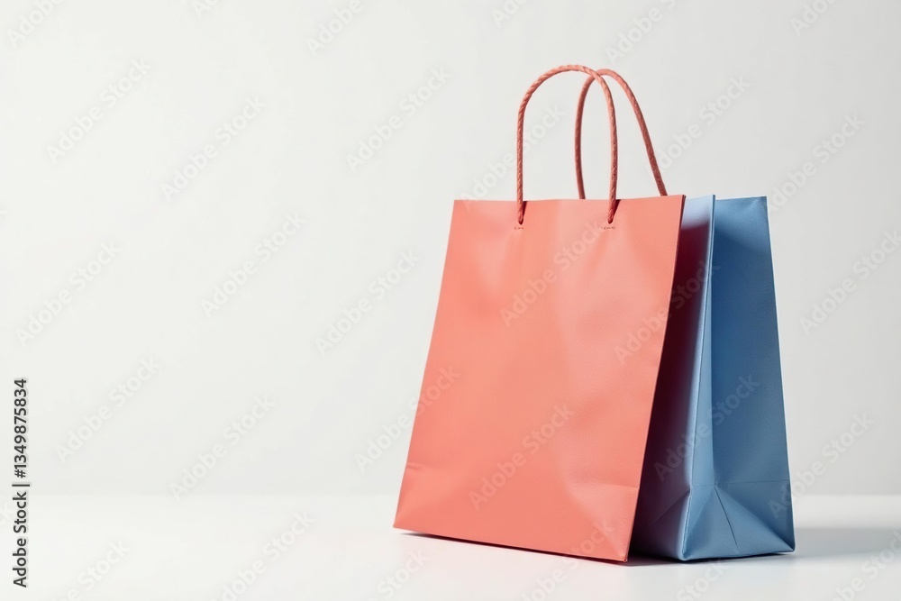 Close-up view of a single fabric shopping bag against white backdrop , colorful, container, shopping Close-up view of a single fabric shopping bag against white backdrop , colorful, container, shopping
