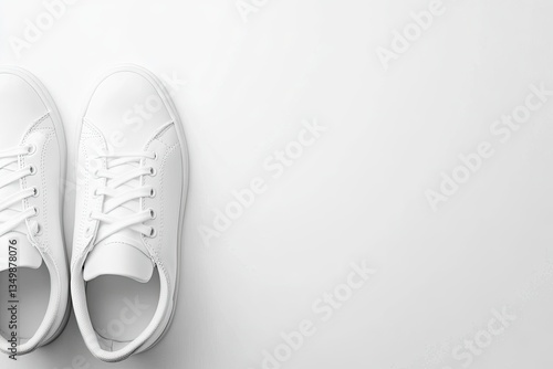 Wallpaper Mural White Sneakers on White Background Torontodigital.ca
