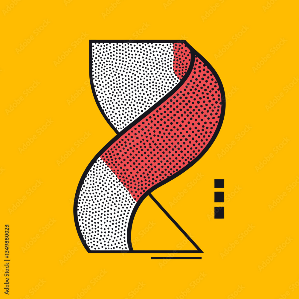 Fototapeta premium Abstract Modern Style Graphic with Dynamic Curves and Bold Colors