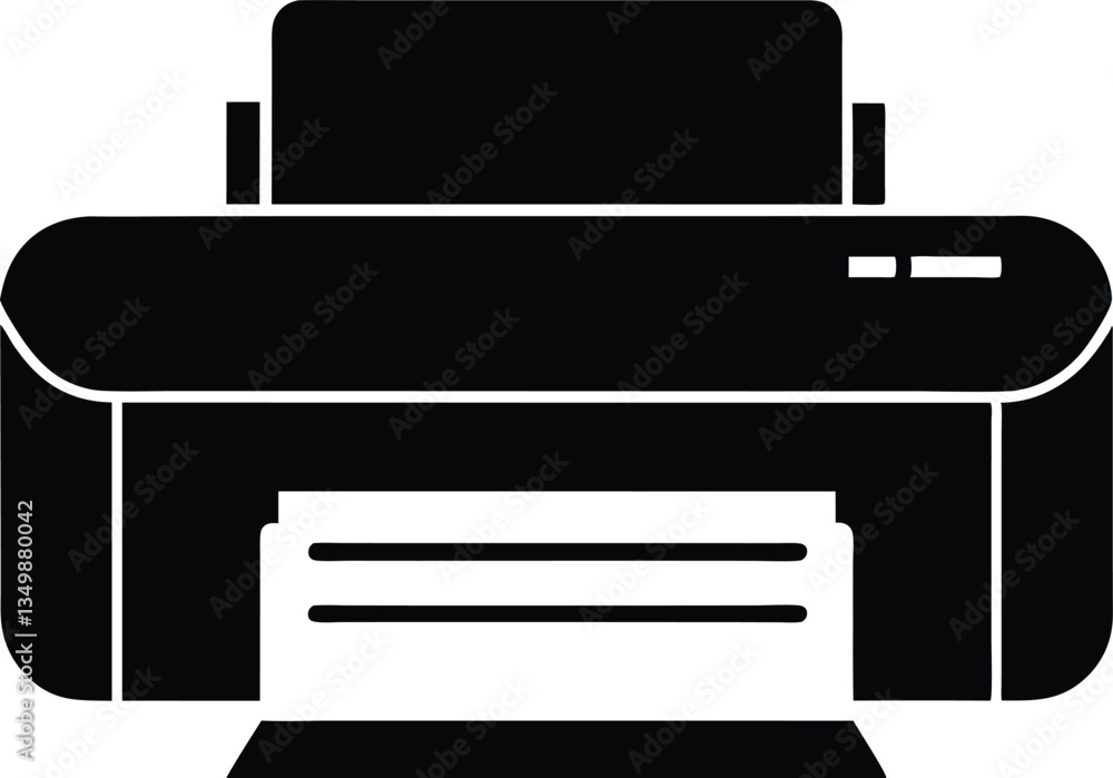 Printer icon black silhouette vector,print machine clipart Printer icon black silhouette vector,print machine clipart